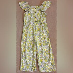 Carter's Floral Jumpsuit in Yellow and Green
